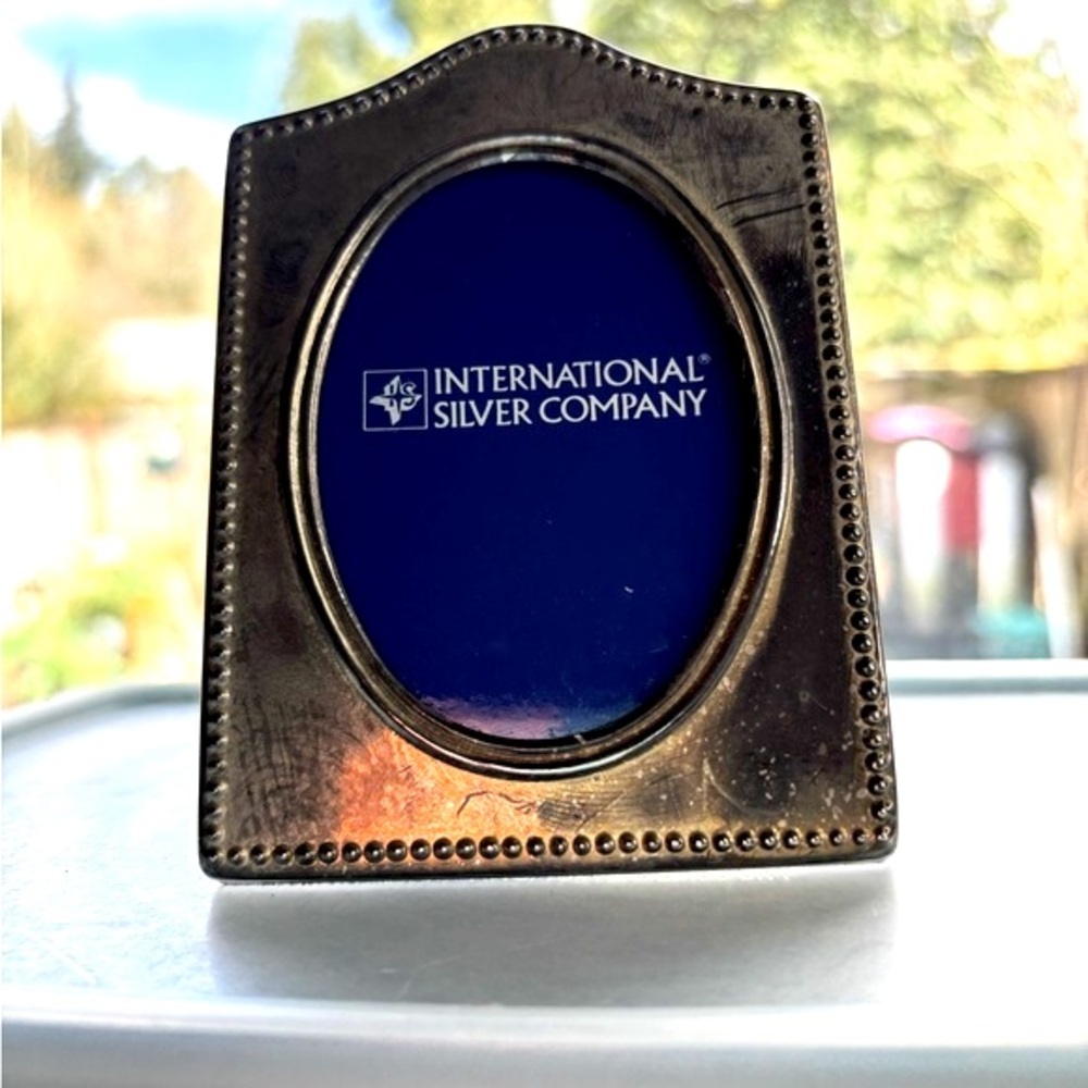 International Silver Company Silver Plated Photo Picture Freestanding Frame